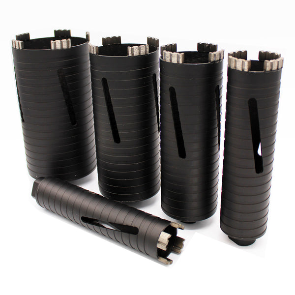 LXDIAMOND Diamant Trocken-Bohrkronen 32 - 202mm in Premium Qualität - Kernbohrkrone Betonbohrer für Stahlbeton Kalksandstein Mauerwerk