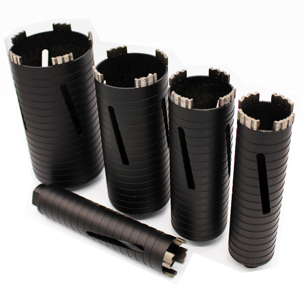 LXDIAMOND Diamant Trocken-Bohrkronen 32 - 202mm in Premium Qualität - Kernbohrkrone Betonbohrer für Stahlbeton Kalksandstein Mauerwerk