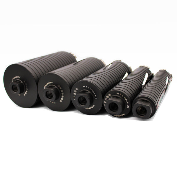 LXDIAMOND Diamant Trocken-Bohrkronen 32 - 202mm in Premium Qualität - Kernbohrkrone Betonbohrer für Stahlbeton Kalksandstein Mauerwerk