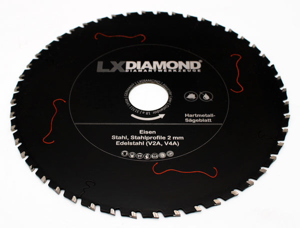 LXDIAMOND Hartmetall Sägeblatt 160-355mm für Eisen Stahl Edelstahl V2A V4A Stahl-Profile passend für Metall Kappsägen Handkreissägen Tischsägen