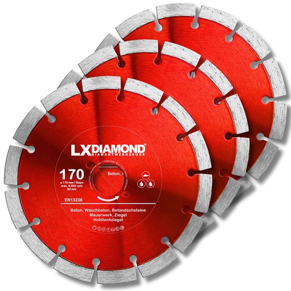 LXDIAMOND Diamant-Trennscheibe 170mm Profi Diamantscheibe passend für Bepo FFS 171SE Fensterfugenschneider Montagefräse Fensterfräse