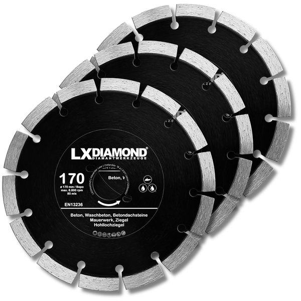LXDIAMOND Diamant-Trennscheibe 170mm Profi Diamantscheibe passend für Bepo FFS 171SE Fensterfugenschneider Montagefräse Fensterfräse