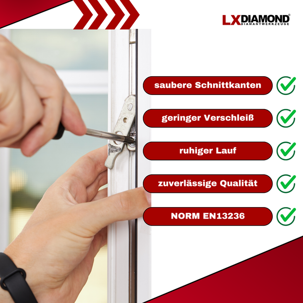LXDIAMOND Diamant-Trennscheibe 150mm Profi Diamantscheibe passend für Bepo FFS 150 151 Fensterfugenschneider Montagefräse Fensterfräse