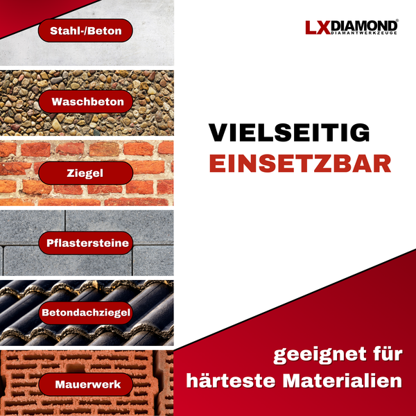 LXDIAMOND Diamant-Trennscheibe 180mm für Beton Mauerwerk Ziegel Stein Diamantscheibe passend für Lamello Tanga DX200 Montagefräse, Fensterfräse