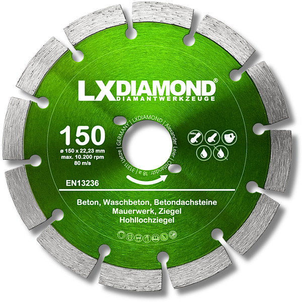 LXDIAMOND Diamant-Trennscheibe 150mm Profi Diamantscheibe passend für Bepo FFS 150 151 Fensterfugenschneider Montagefräse Fensterfräse