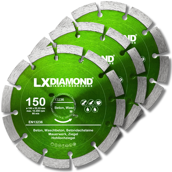 LXDIAMOND Diamant-Trennscheibe 150mm Profi Diamantscheibe passend für Bepo FFS 150 151 Fensterfugenschneider Montagefräse Fensterfräse