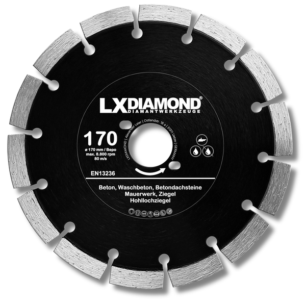 LXDIAMOND Diamant-Trennscheibe 170mm Profi Diamantscheibe passend für Bepo FFS 171SE Fensterfugenschneider Montagefräse Fensterfräse