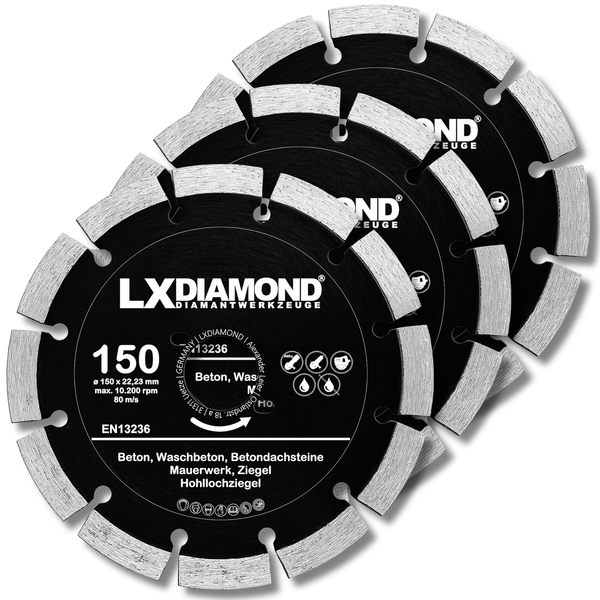 LXDIAMOND Diamant-Trennscheibe 150mm Profi Diamantscheibe passend für Bepo FFS 150 151 Fensterfugenschneider Montagefräse Fensterfräse