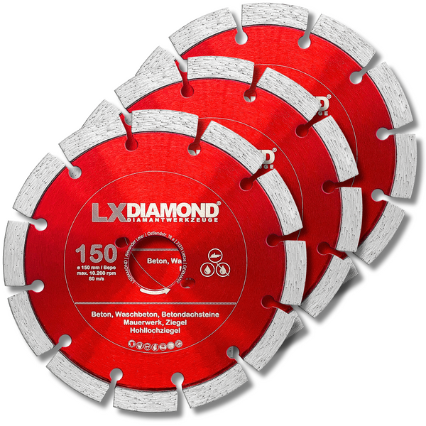 LXDIAMOND Diamant-Trennscheibe 150mm Profi Diamantscheibe passend für Bepo FFS 150 151 Montagefräse Fensterfräse