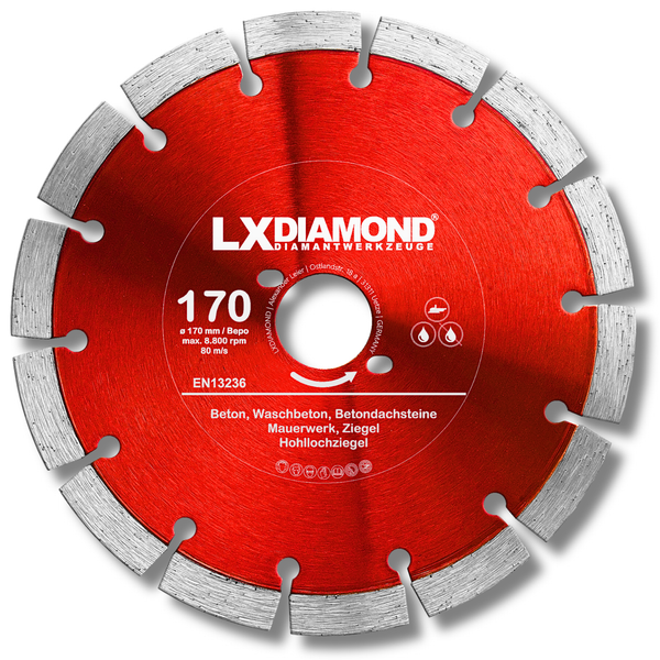 LXDIAMOND Diamant-Trennscheibe 170mm Profi Diamantscheibe passend für Bepo FFS 171SE Fensterfugenschneider Montagefräse Fensterfräse