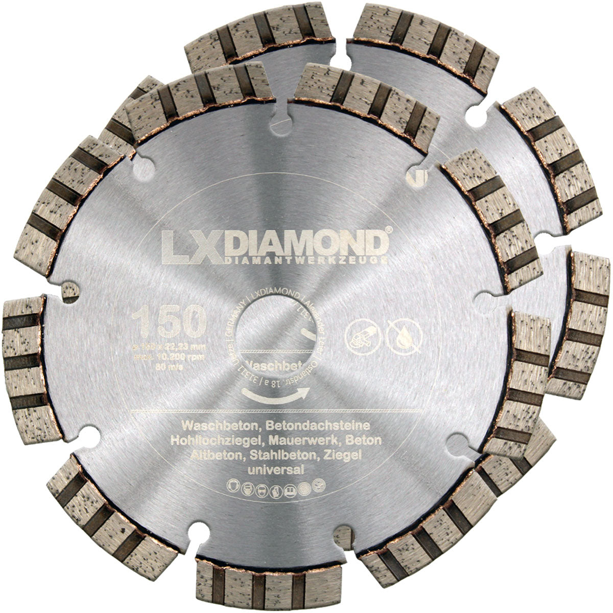2x Diamant-Trennscheibe ø 125 mm Magic-X Kalksandstein hart Beton für Mauerschlitzfräse Mauerfräse Diamantscheibe Diascheibe | Strobel Diamant