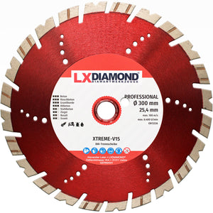 LXDIAMOND Diamant-Trennscheibe 300mm Diamantscheibe für Granit Beton Naturstein Stein Pflasterstein