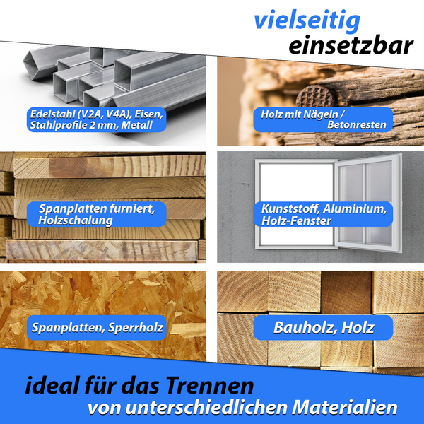 LXDIAMOND Hartmetall-Sägeblatt 200mm für Holz, Eisen, Metall, Stahl passend für Lamello Tanga DX200 Montagefräse