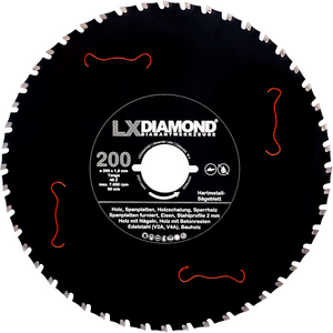 LXDIAMOND Hartmetall-Sägeblatt 200mm für Holz, Eisen, Metall, Stahl passend für Lamello Tanga DX200 Montagefräse